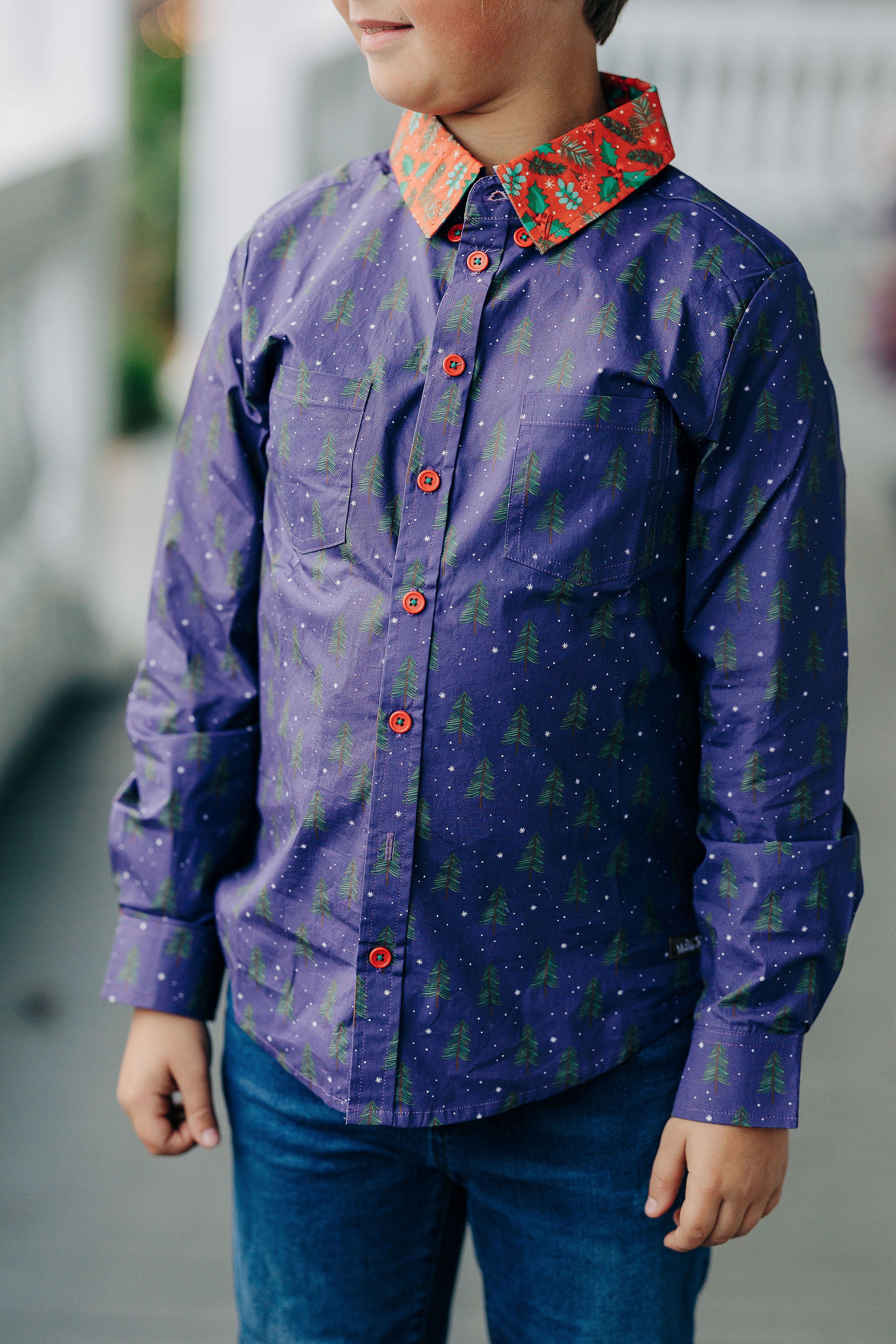 Boy's Button Shirt - Festive Little Wonders - Image 4