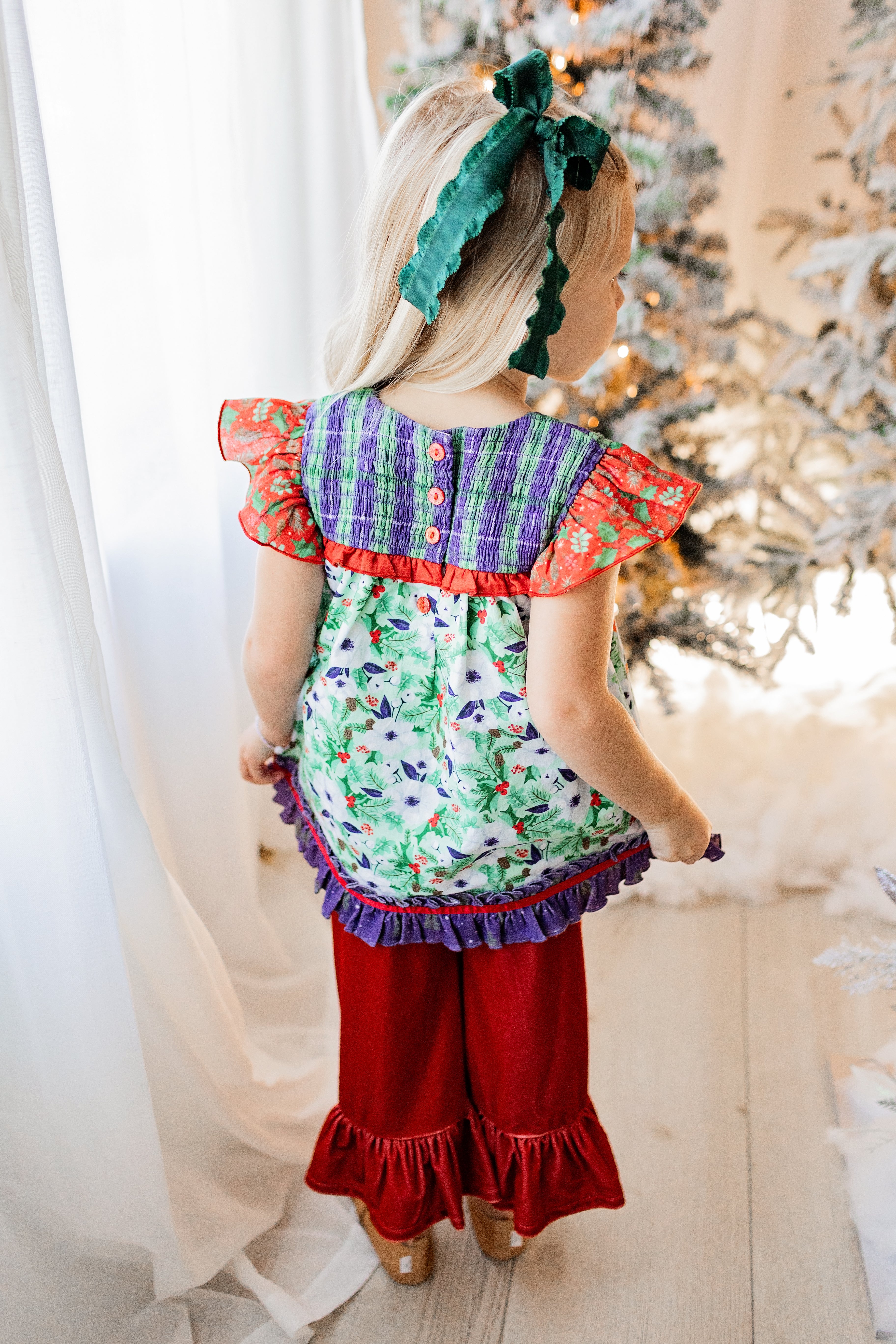 Cherry Cheer Velvet Big Ruffles - Image 6