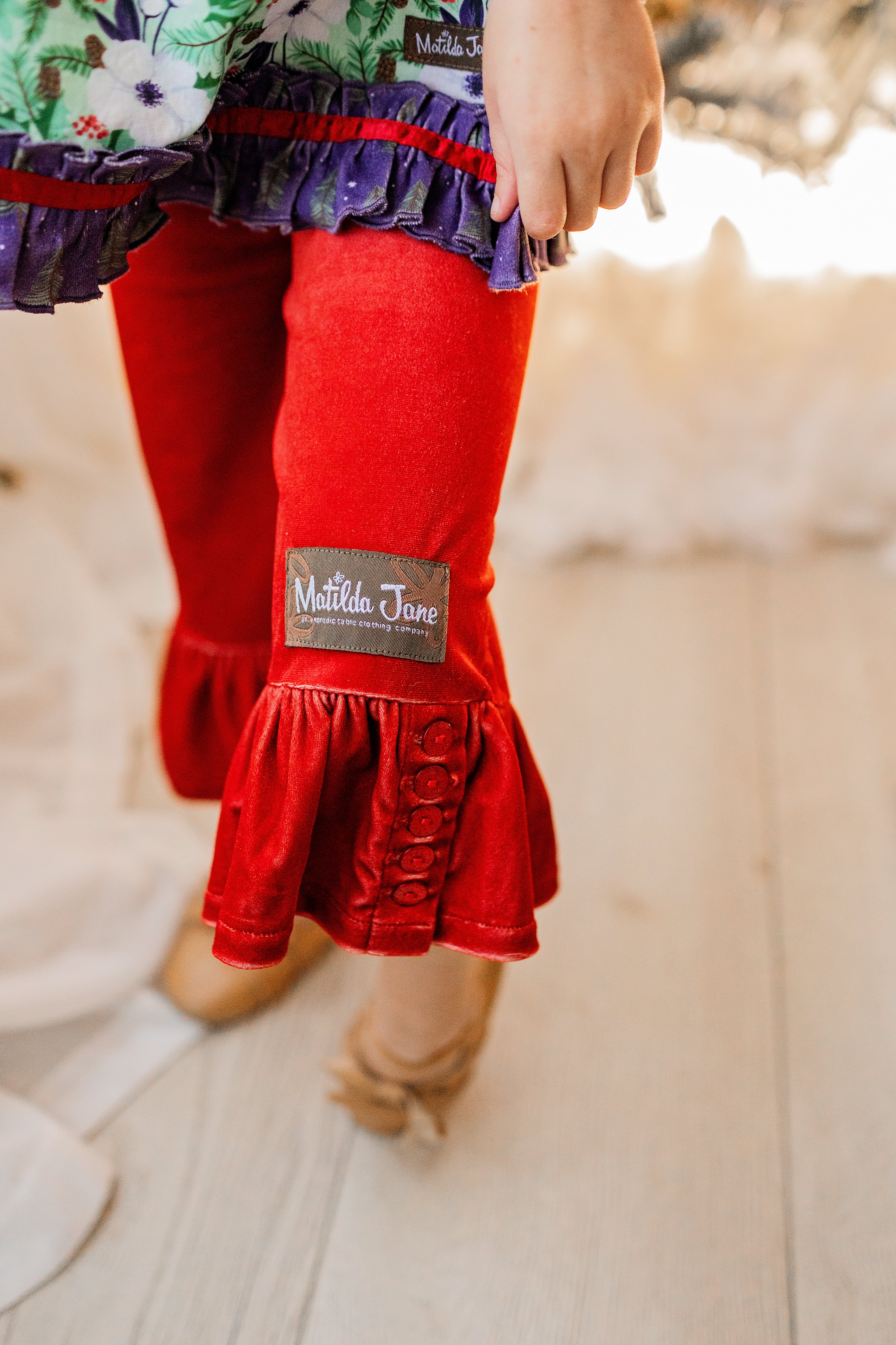 Cherry Cheer Velvet Big Ruffles - Image 7