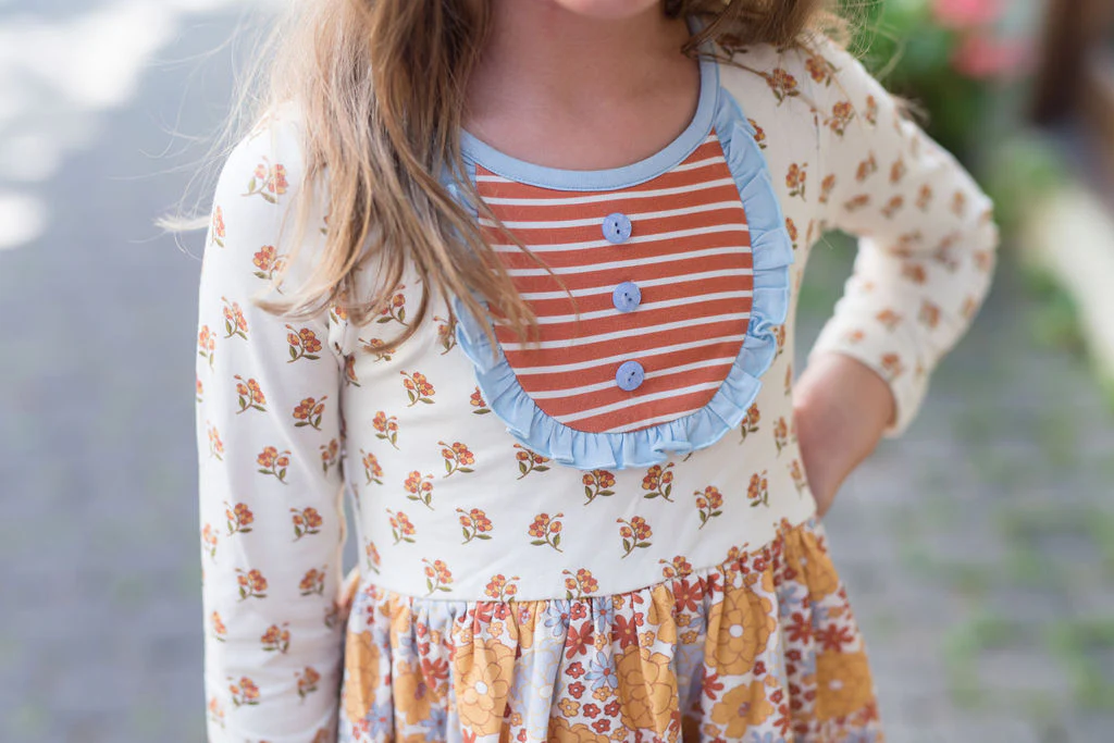 Double Ruffle Dress Garden Groovy Delights - Image 4