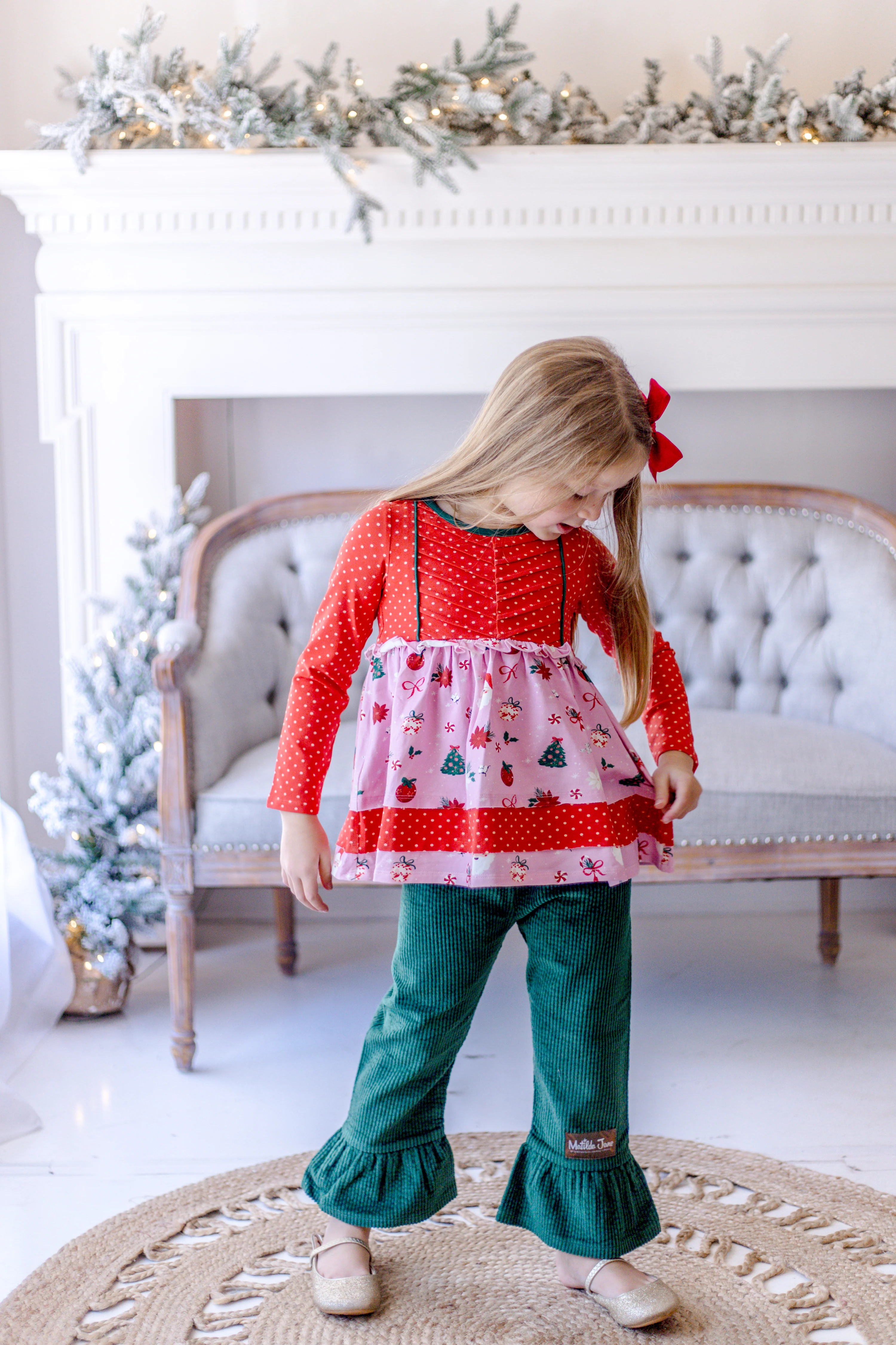 Emerald Eve Corduroy Big Ruffles - Image 5