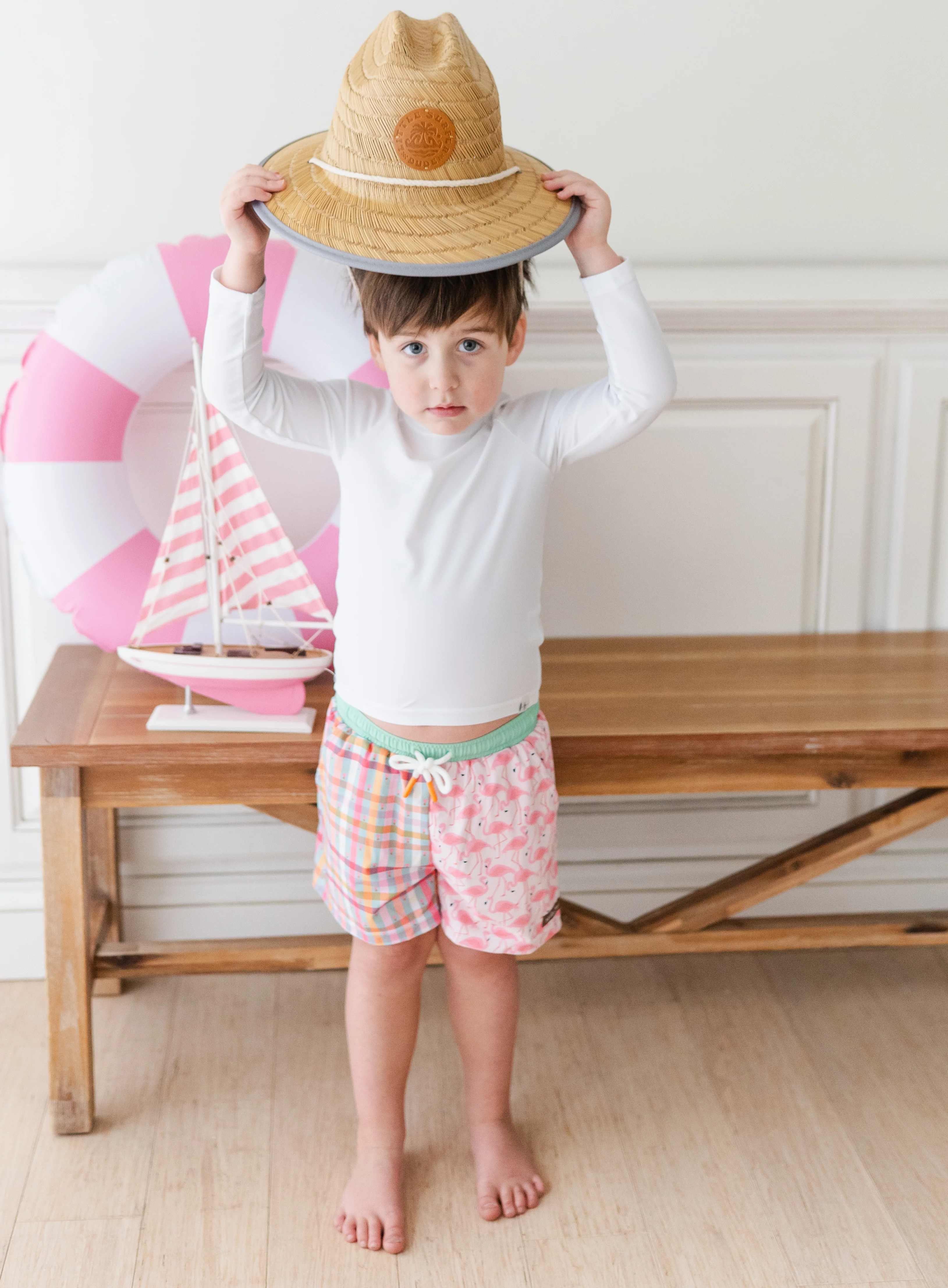 Boys Swim Trunks | Flamingo Fiesta (Pre-Order) - Image 7