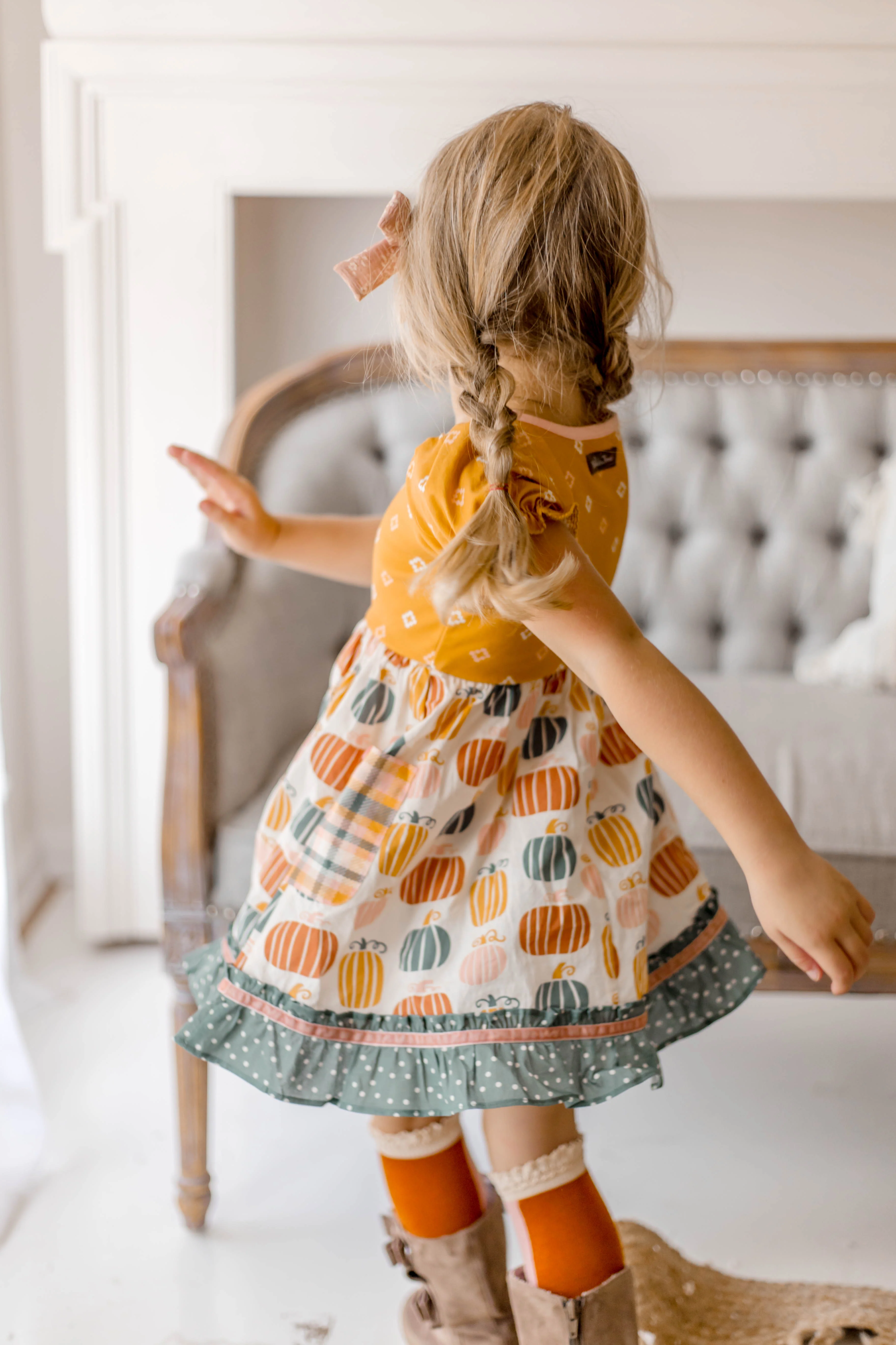 Little Pumpkin Jubilee Button Dress - Image 11