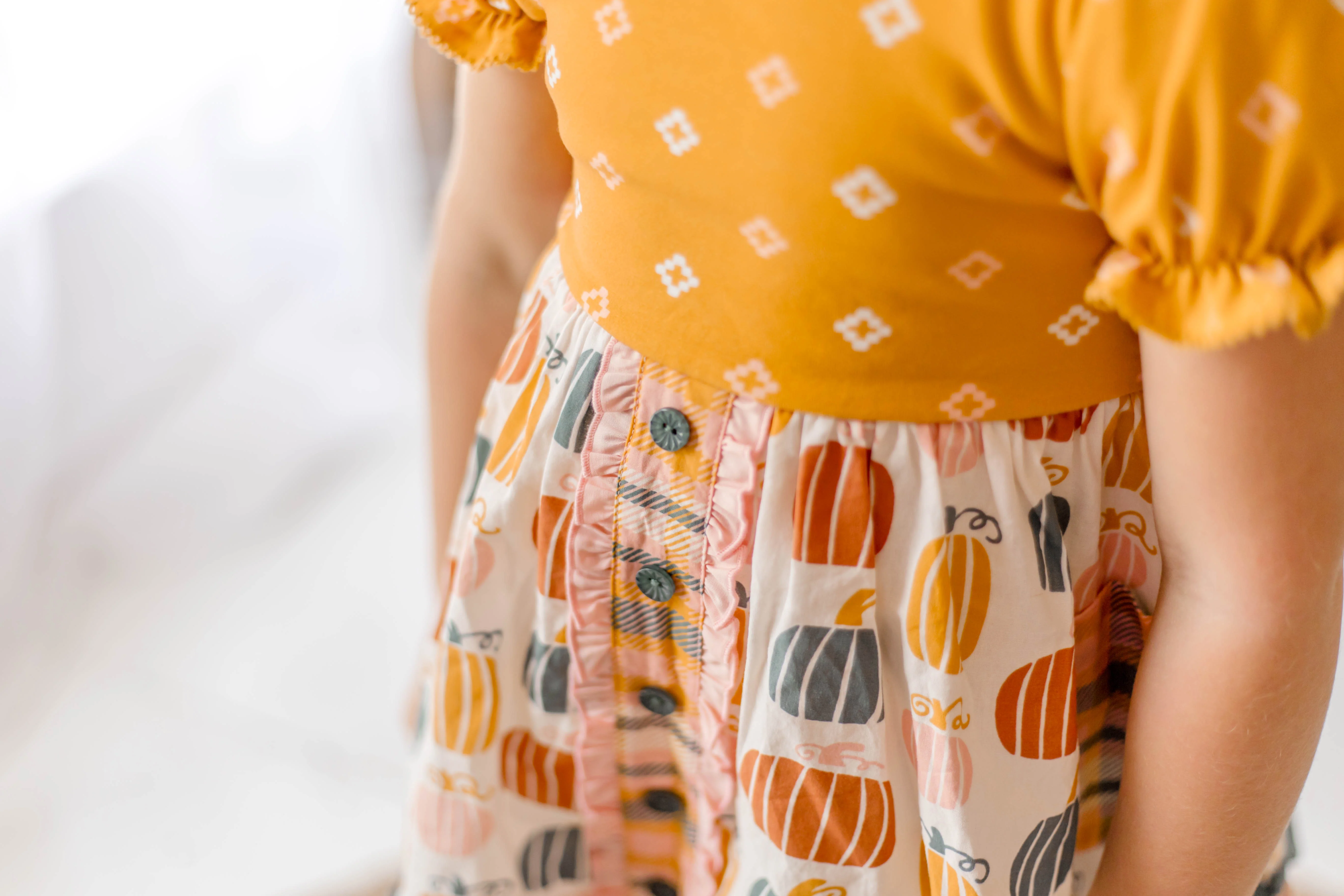 Little Pumpkin Jubilee Button Dress - Image 4
