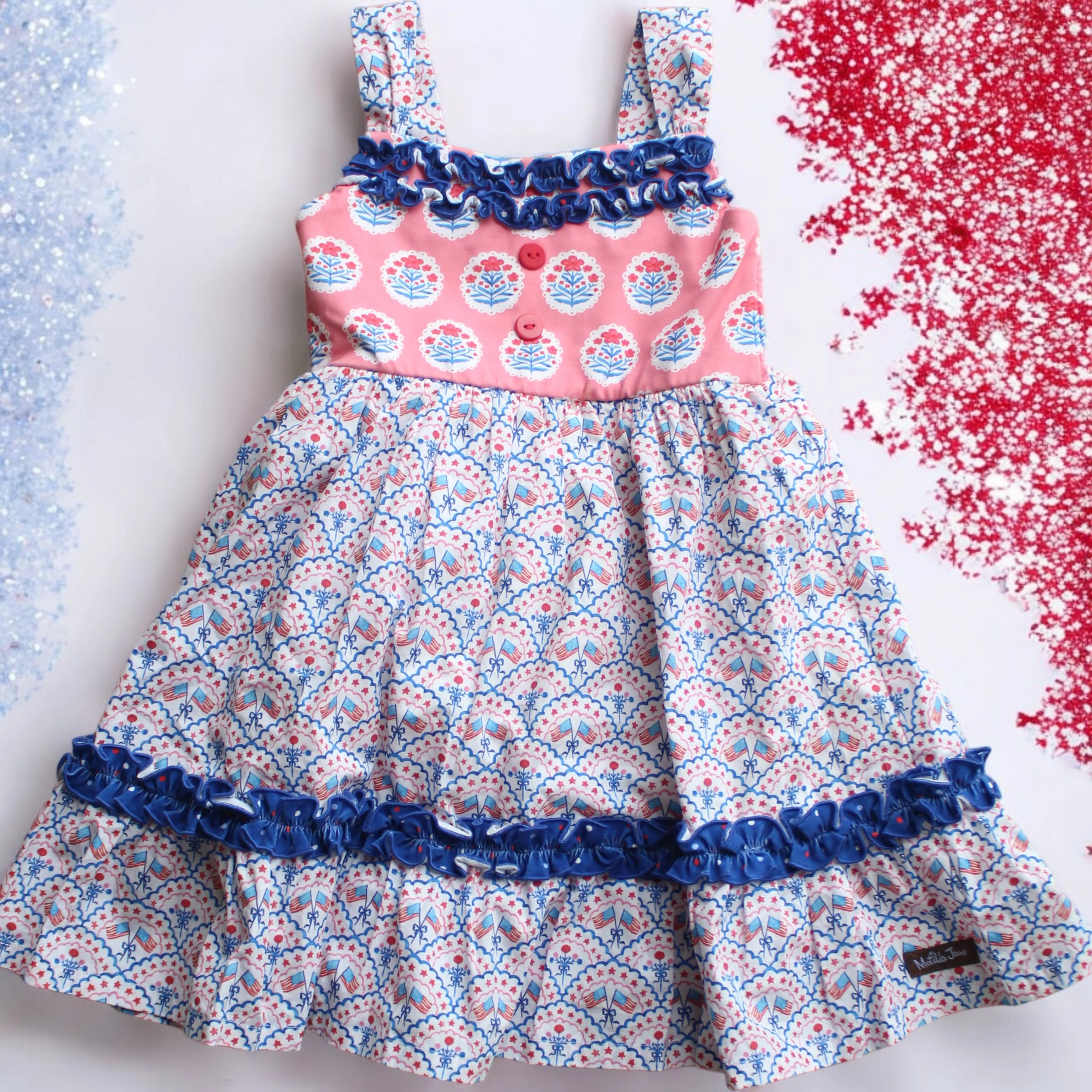 Once Upon A Flag Ruffle Dress - Image 6
