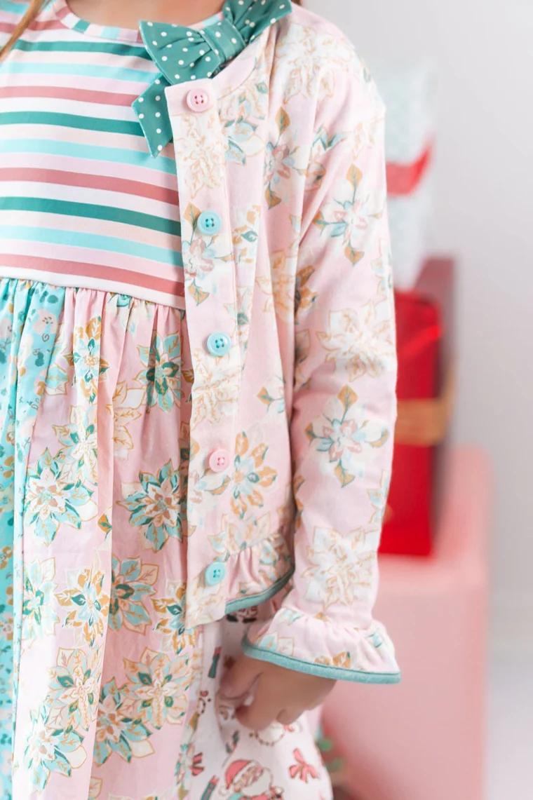 Poinsettia Puff Cardigan - Image 4