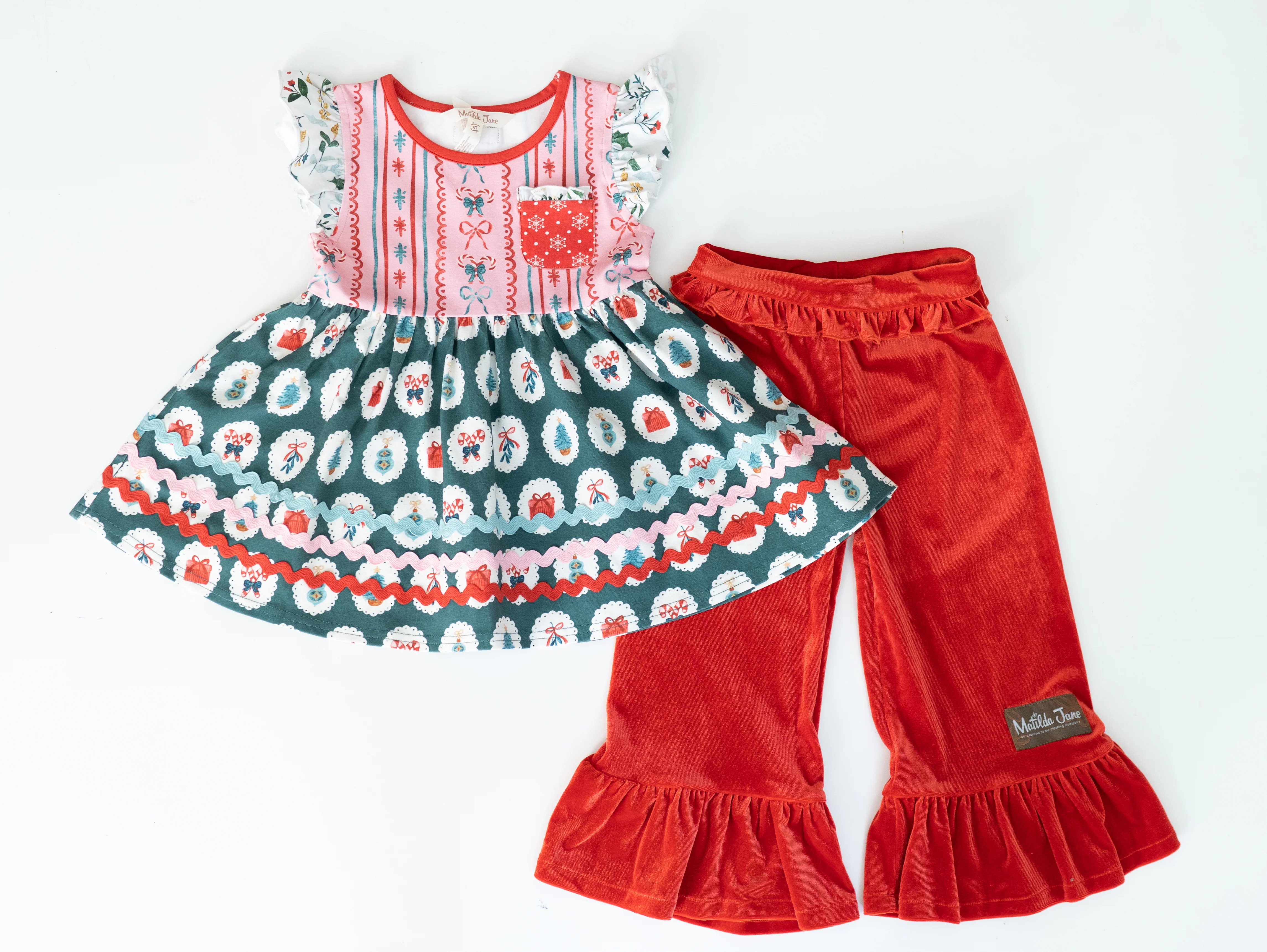 Ruby Reindeer Velvet Big Ruffles - Image 15