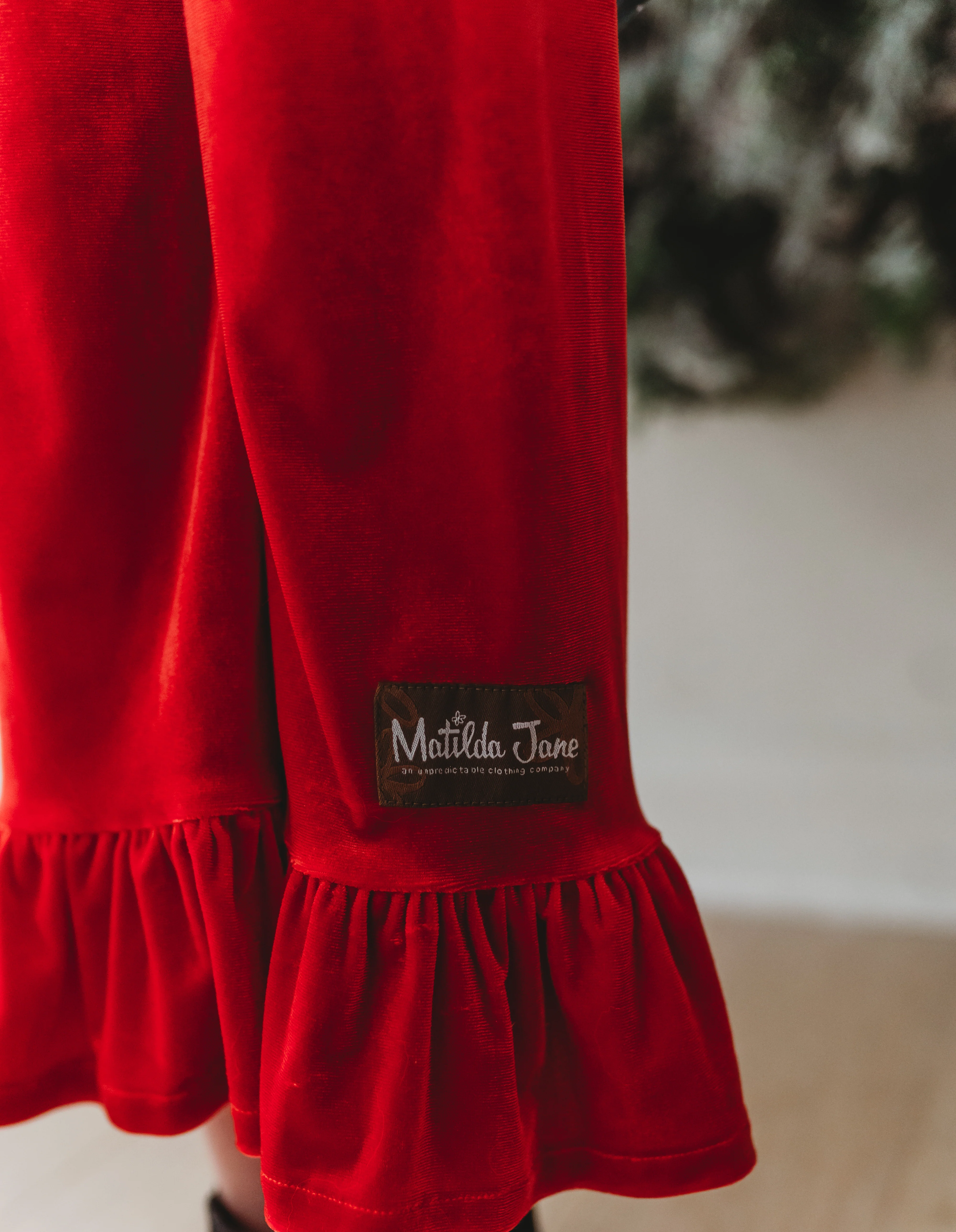 Ruby Reindeer Velvet Big Ruffles - Image 4