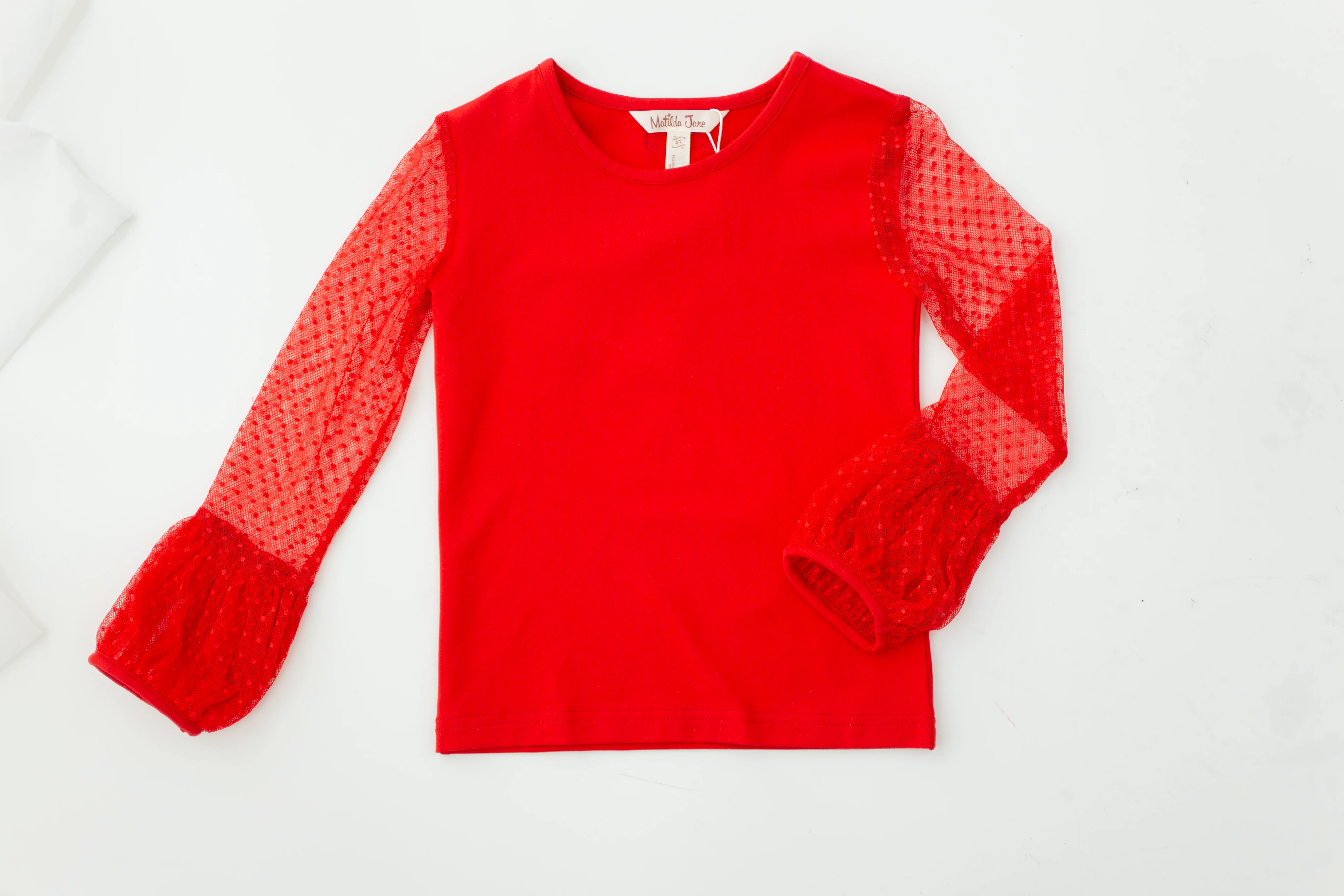 Scarlet Sleigh Ride Lace Tee - Image 8