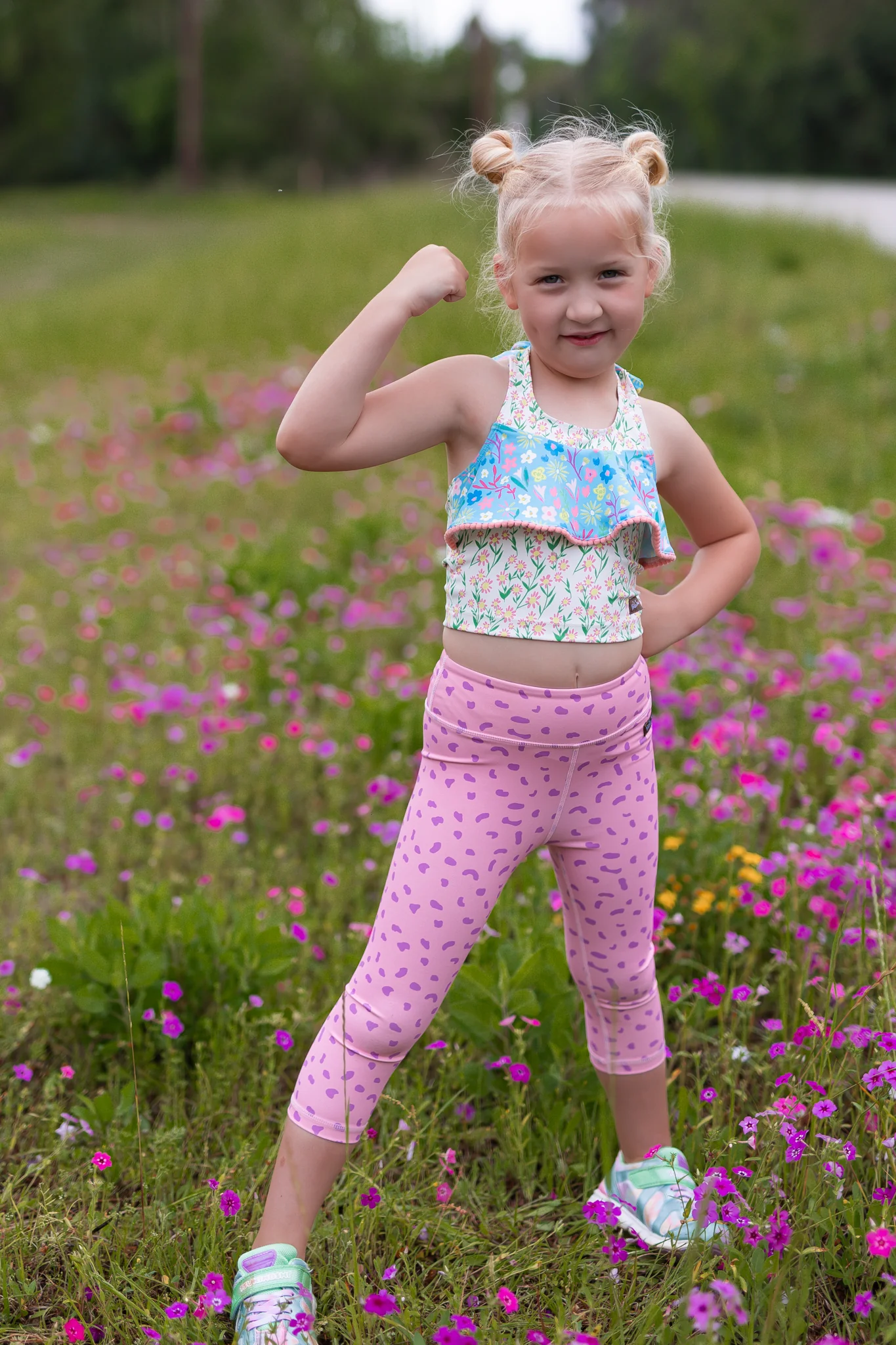 Speckled Pink Active Capris (Runs Small) - Image 3