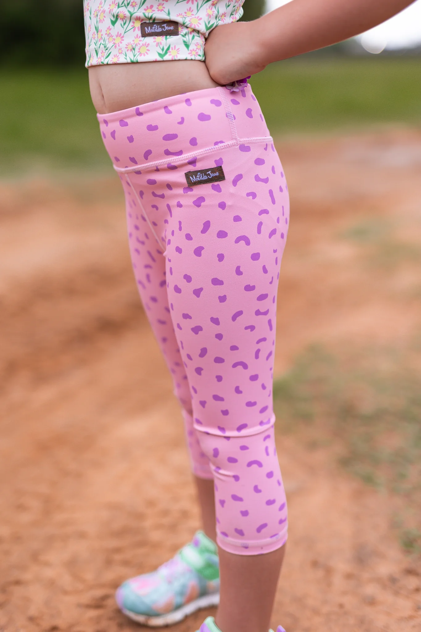 Speckled Pink Active Capris (Runs Small) - Image 7