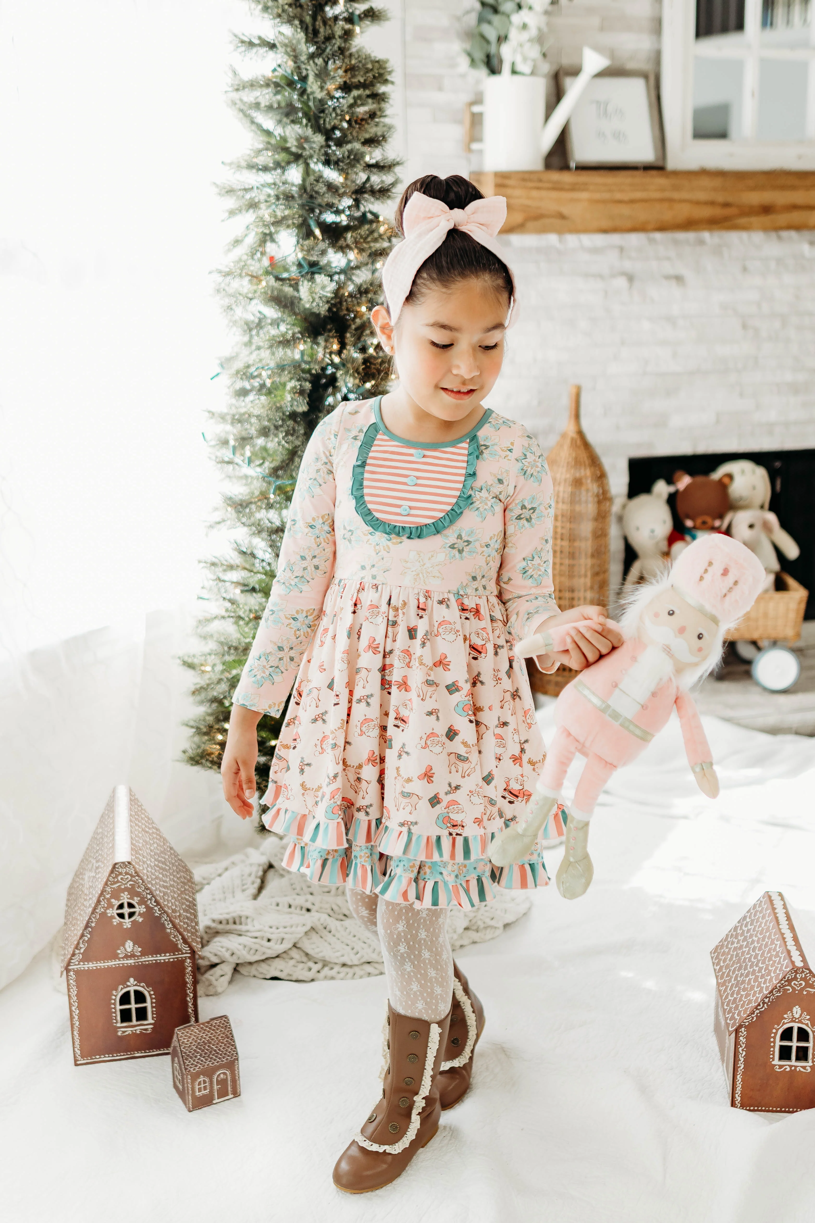 Santa's Sugarplum Ruffle Dress - Image 11